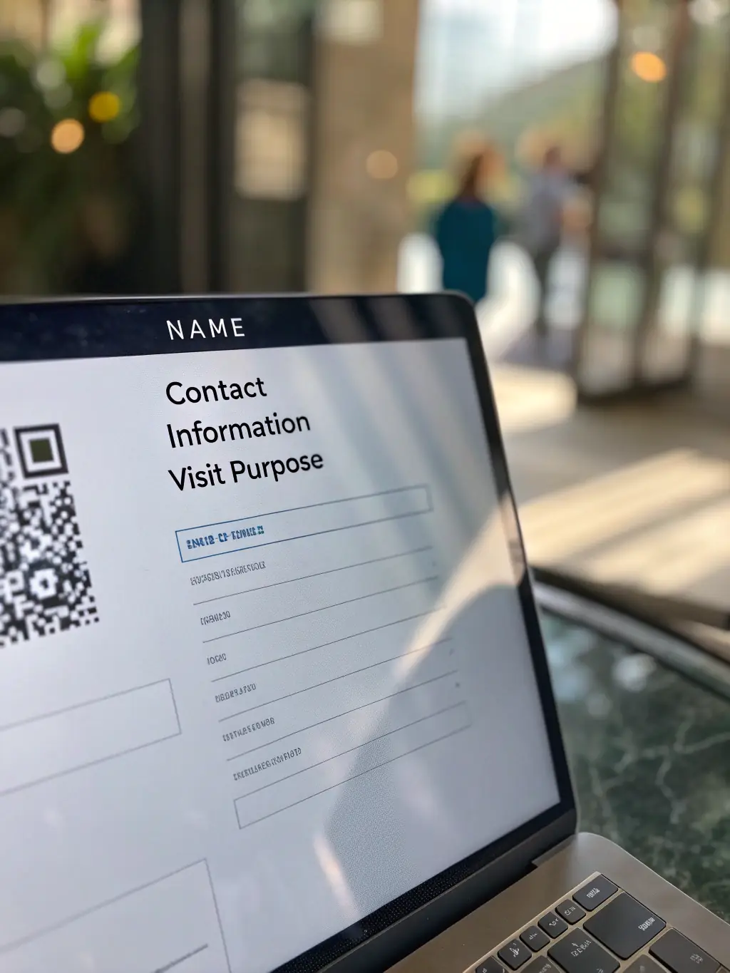 A laptop displaying the eVisitor system interface, highlighting the ease of guest registration for property owners in Croatia.