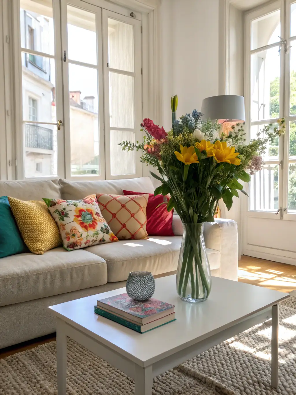 A professionally staged photo of an Airbnb property showcasing its best features, highlighting cleanliness, modern amenities, and inviting decor, emphasizing the appeal to potential guests.